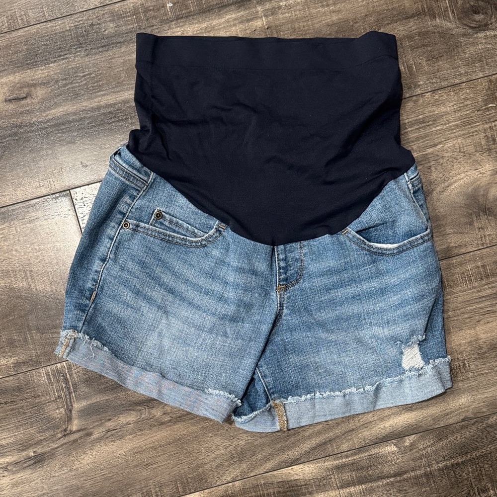 Maternity Denim Shorts with Stretch Waistband size 4